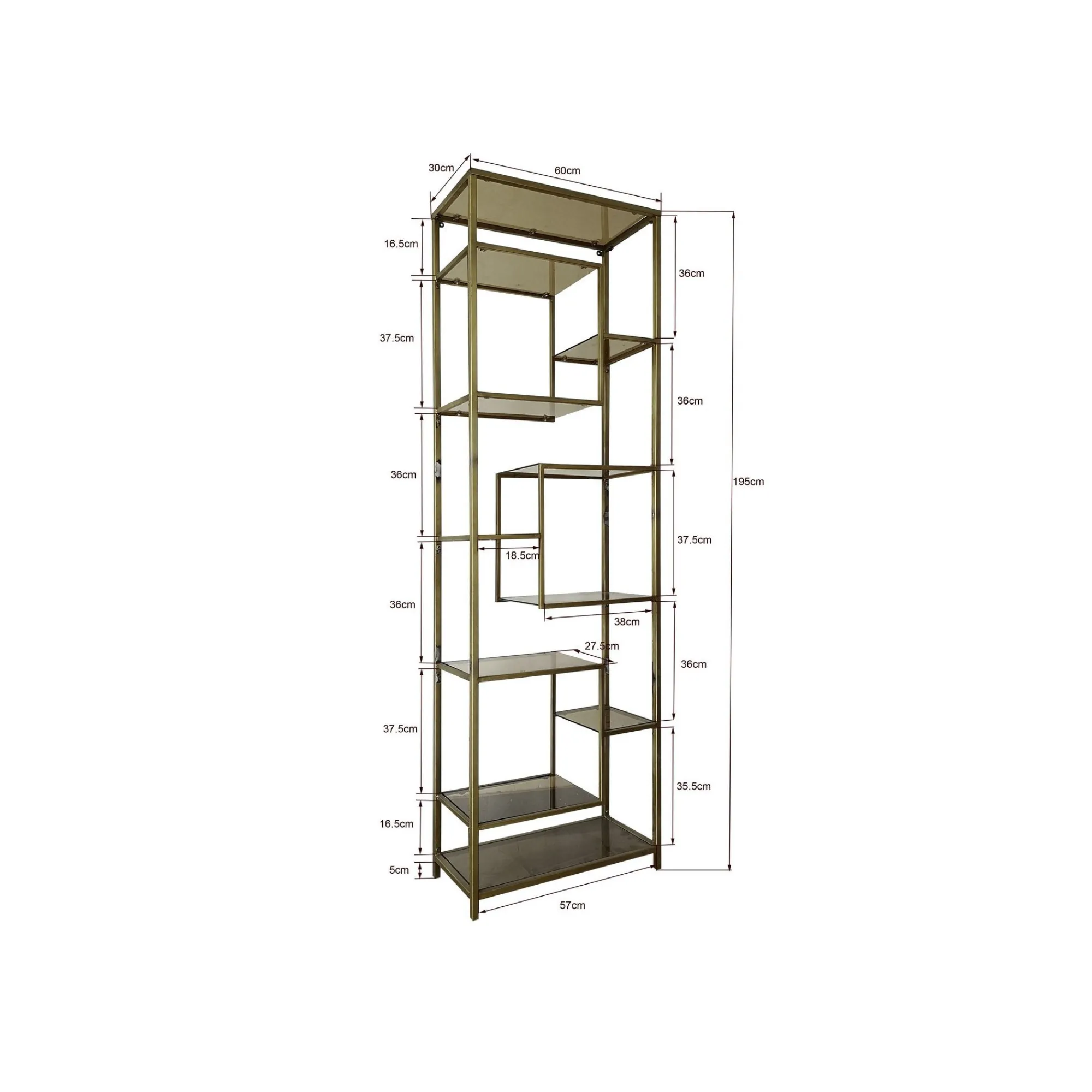 KARE Design Étagère Loft 195x60cm Dorée ^ Étagère Et Bibliothèque
