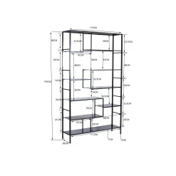 KARE Design Étagère Loft 195x115cm Noire ^ Étagère Et Bibliothèque