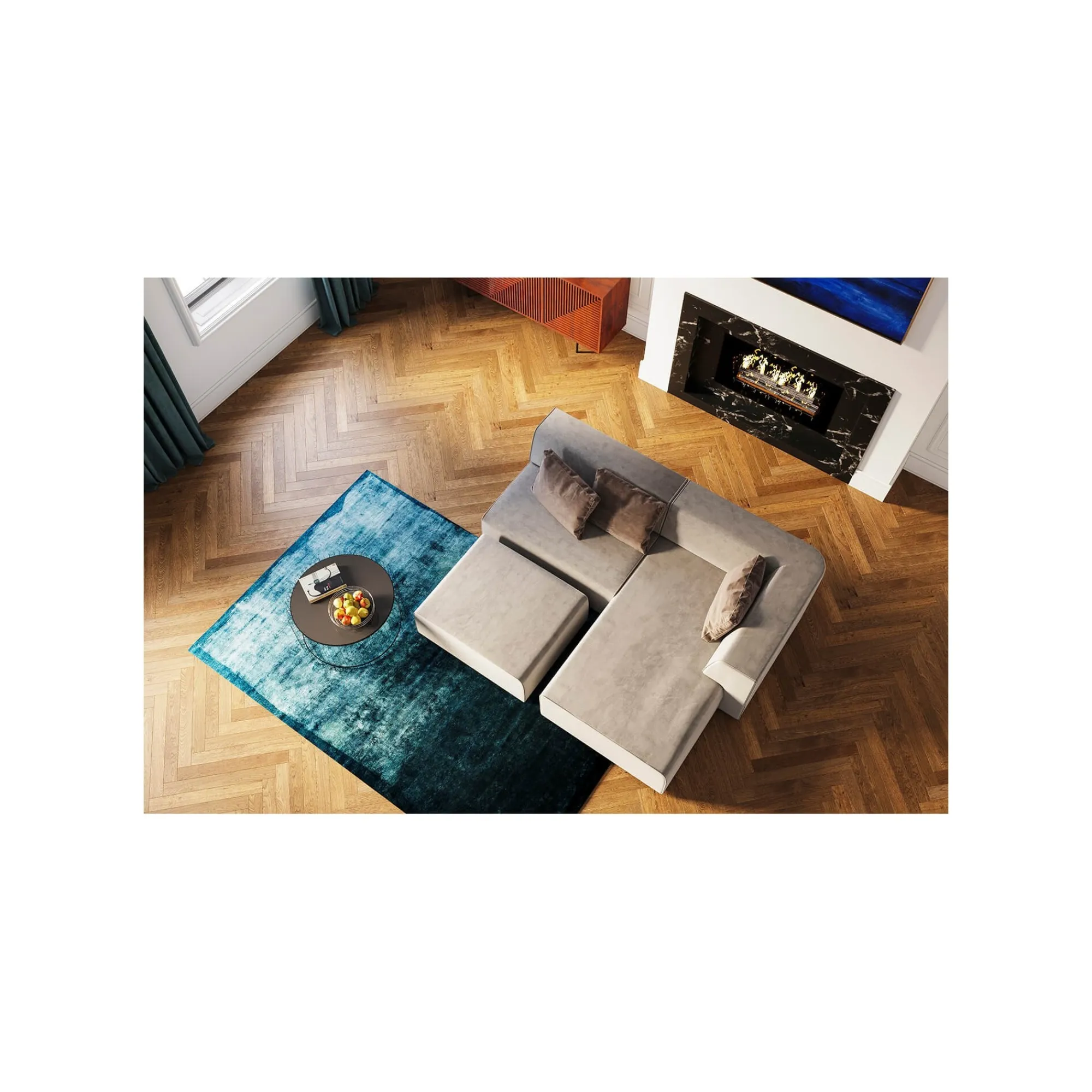KARE Design Tapis Cosy Bleu ^ Tapis