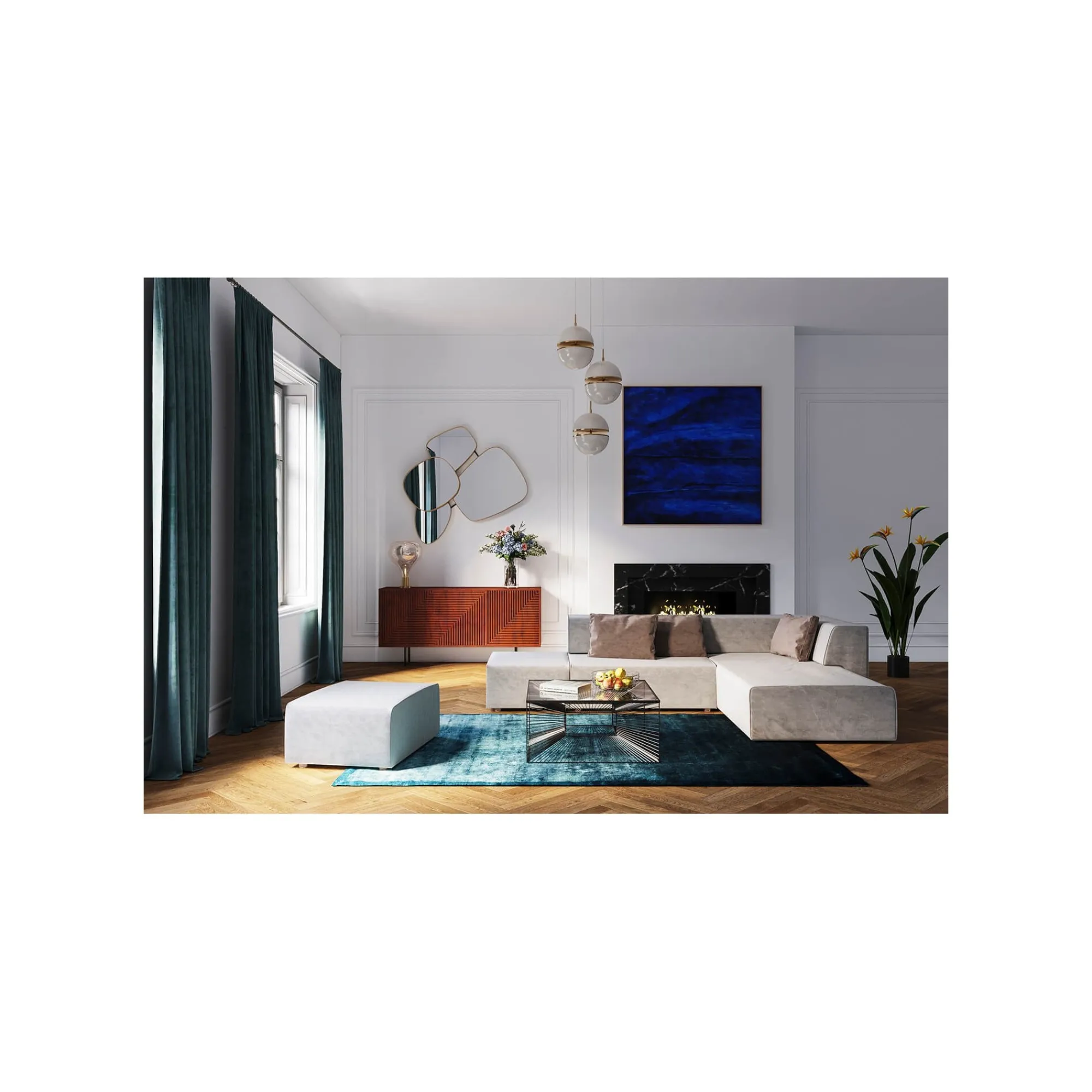 KARE Design Tapis Cosy Bleu ^ Tapis