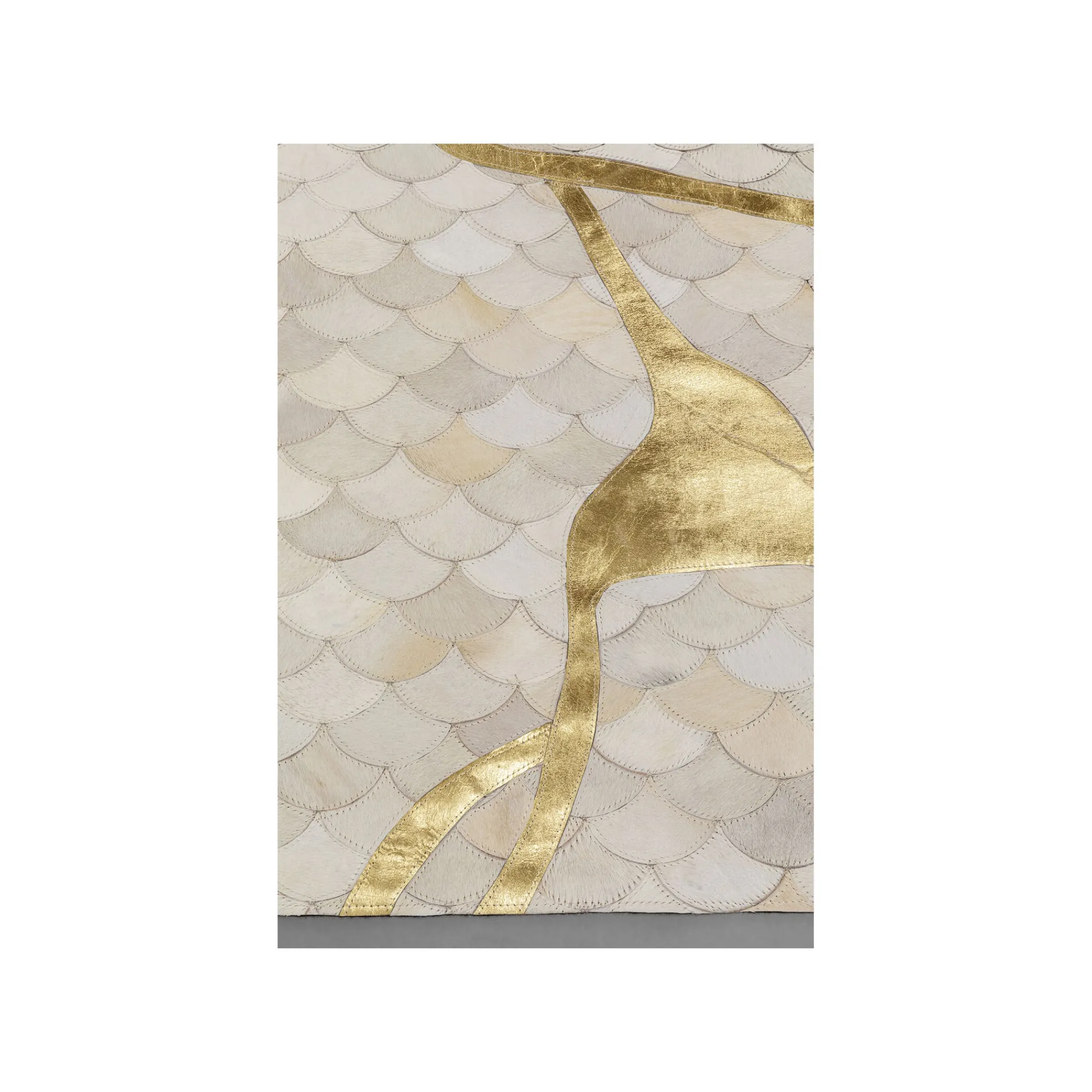 KARE Design Tapis Fulmine 240x170cm Crème Et Doré ^ Tapis