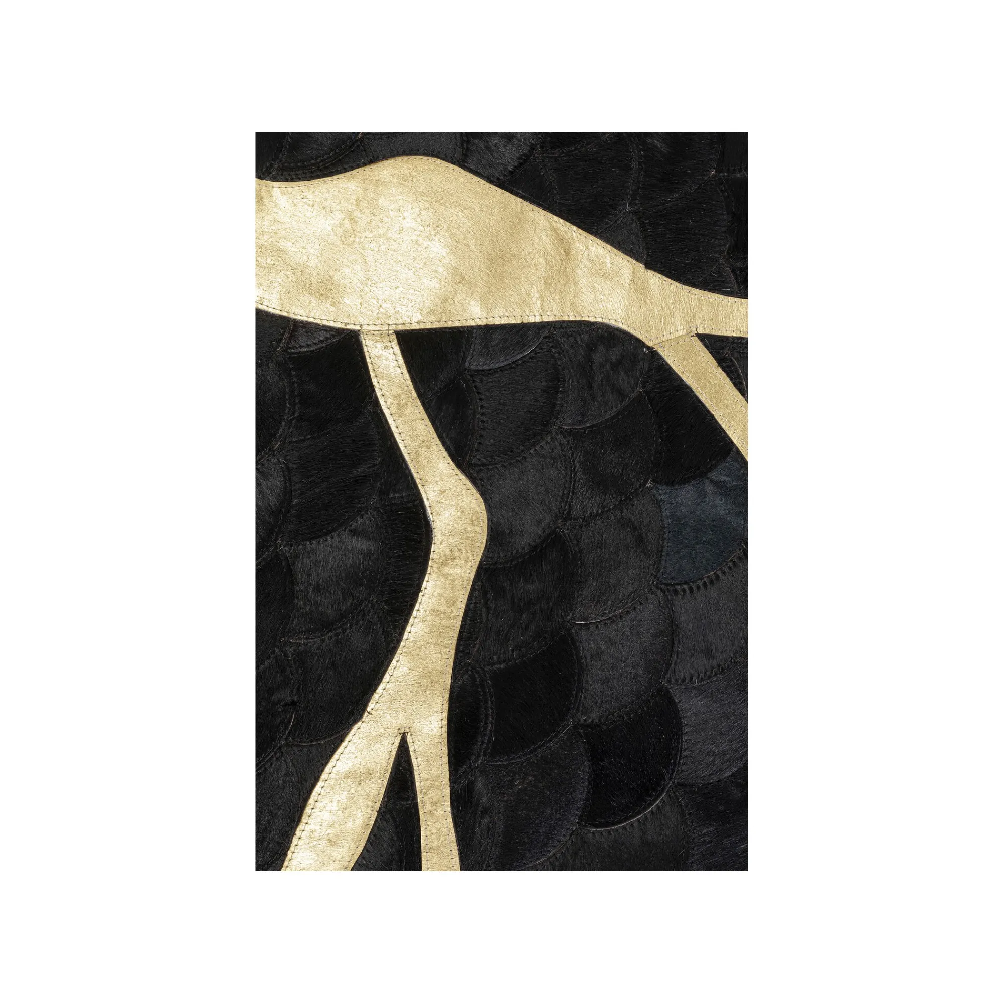 KARE Design Tapis Fulmine 240x170cm Noir Et Doré ^ Tapis