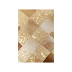 KARE Design Tapis Patchwork Vegas Cuir 240x170cm ^ Tapis