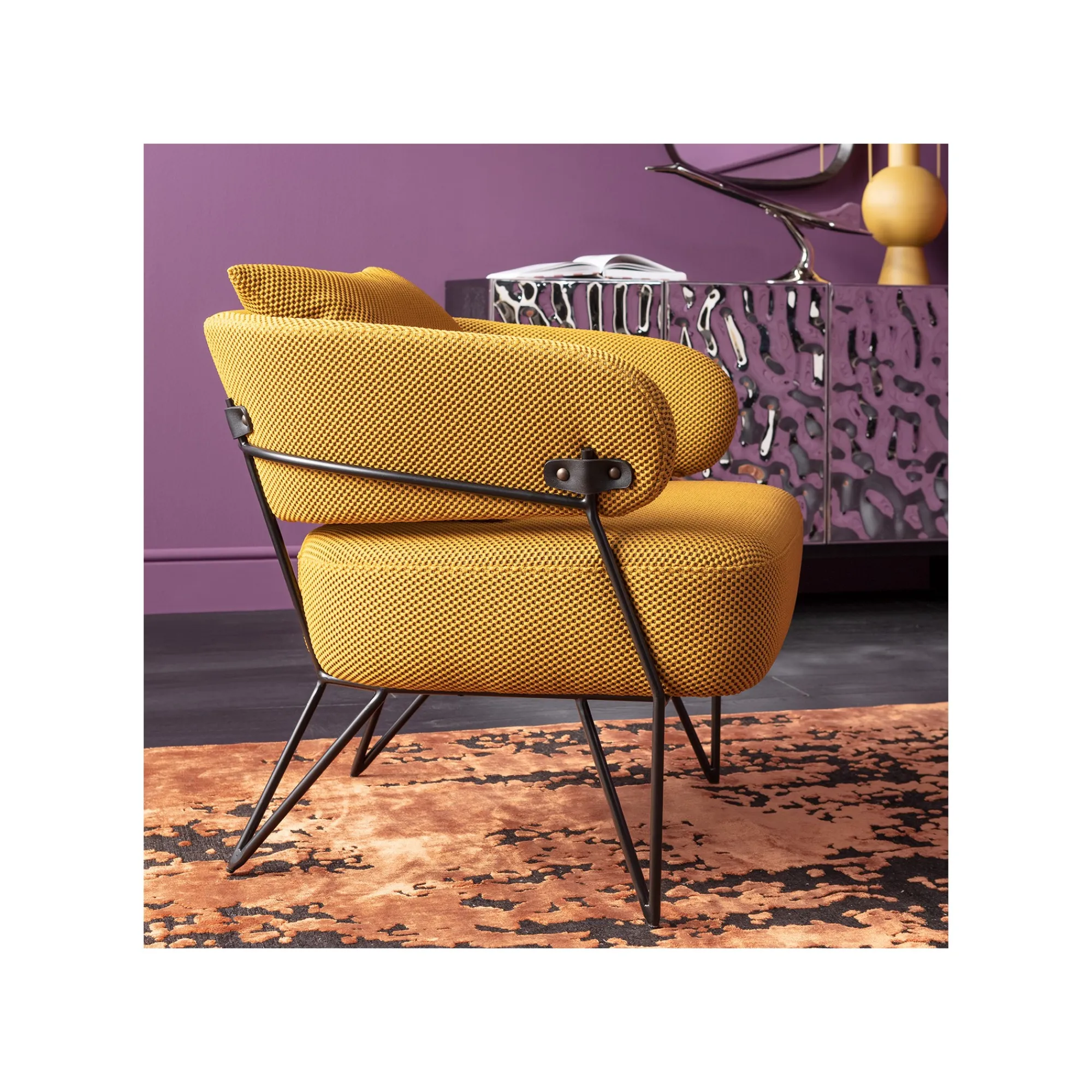 KARE Design Tapis Silja Rouge Et Noir ^ Tapis