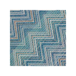 KARE Design Tapis Zigzag Bleu 230x160cm ^ Tapis