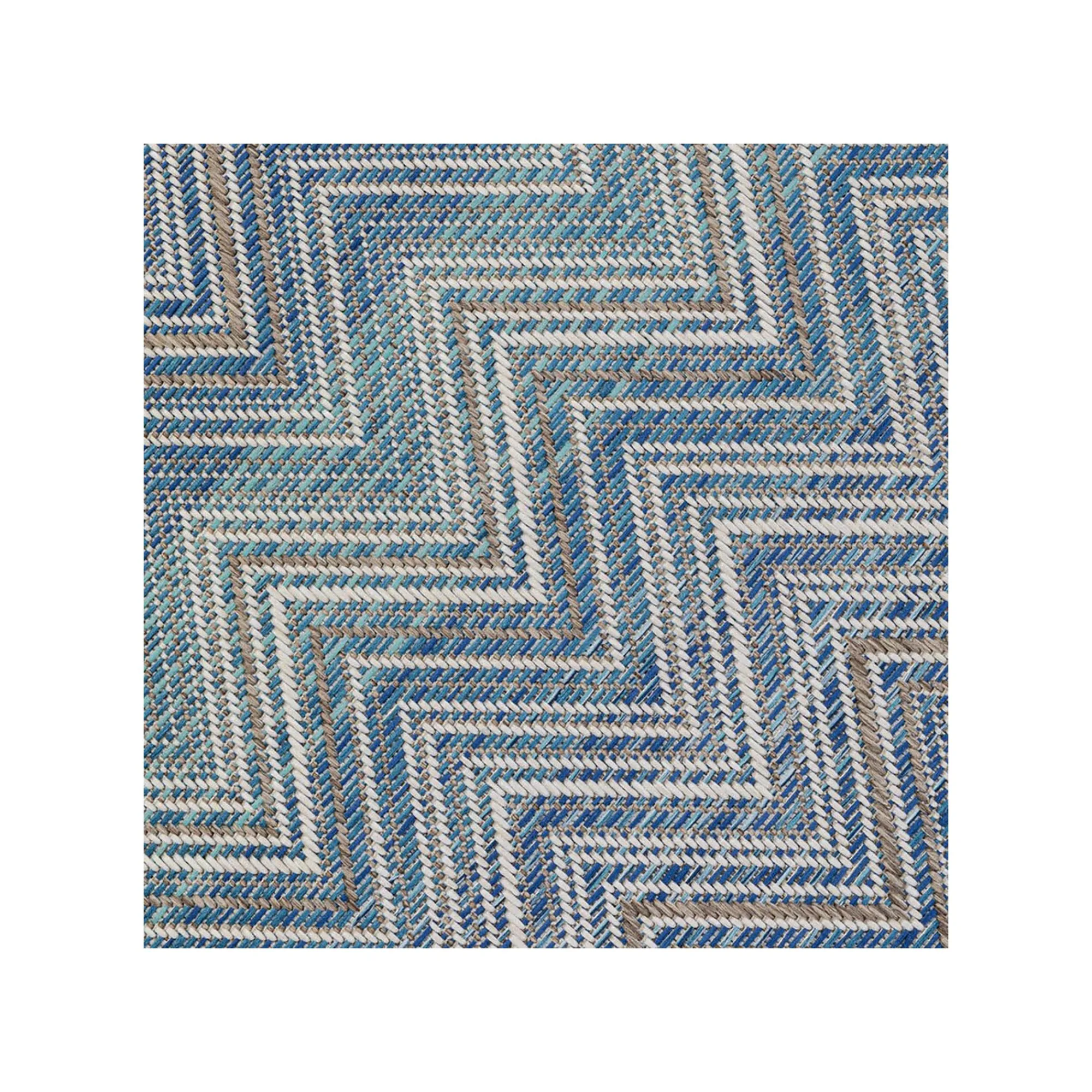 KARE Design Tapis Zigzag Bleu 330x230cm ^ Tapis
