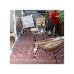 KARE Design Tapis Zigzag Rouge 330x230cm ^ Tapis