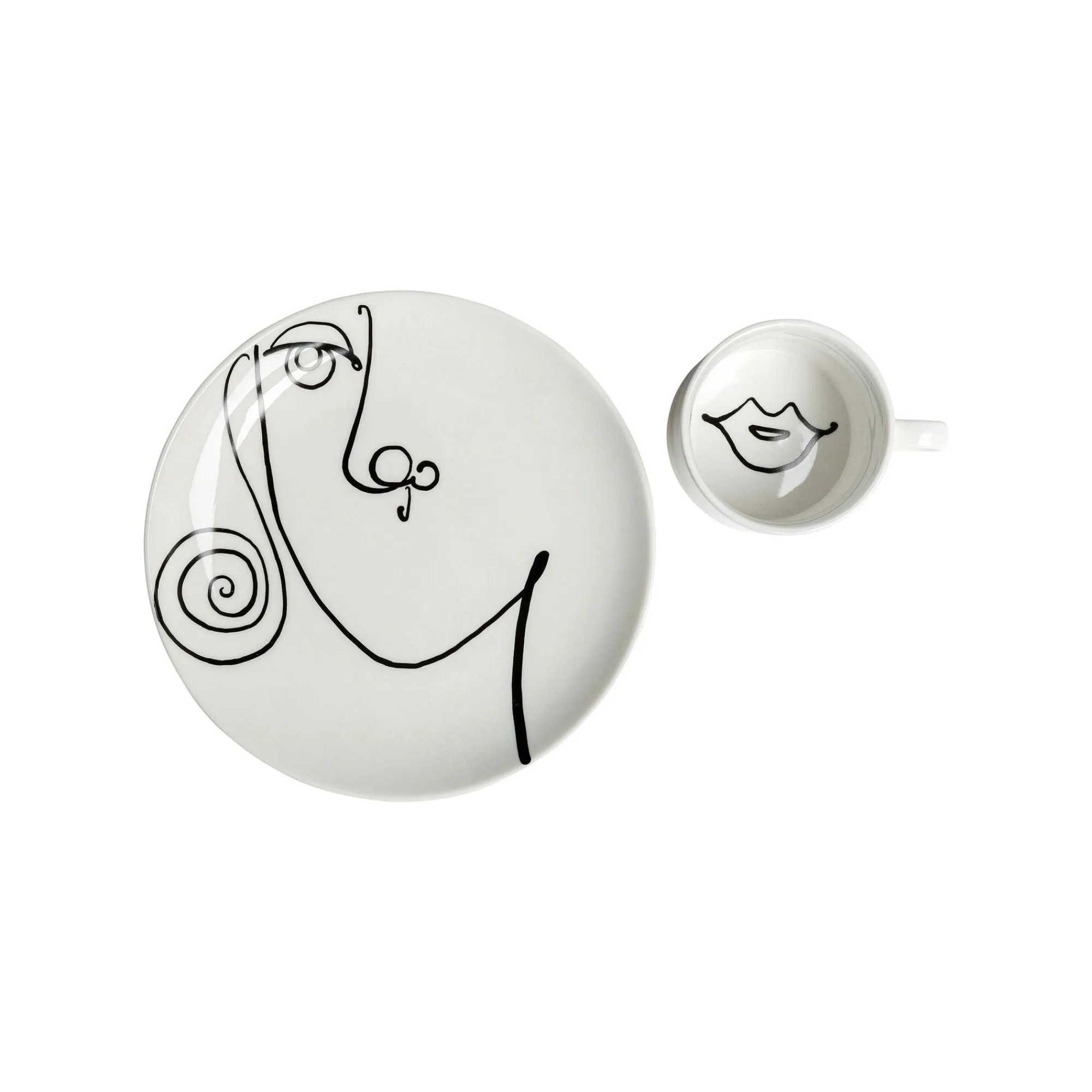 KARE Design Tasses Viso Femme Set De 4 ^ Vaisselle