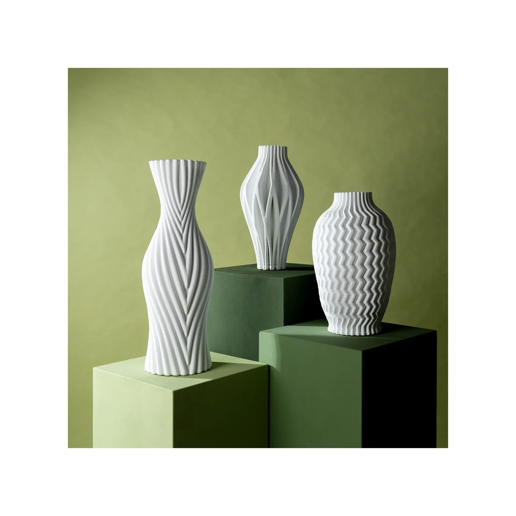 KARE Design Vase Akira 50cm Blanc ^ Vase