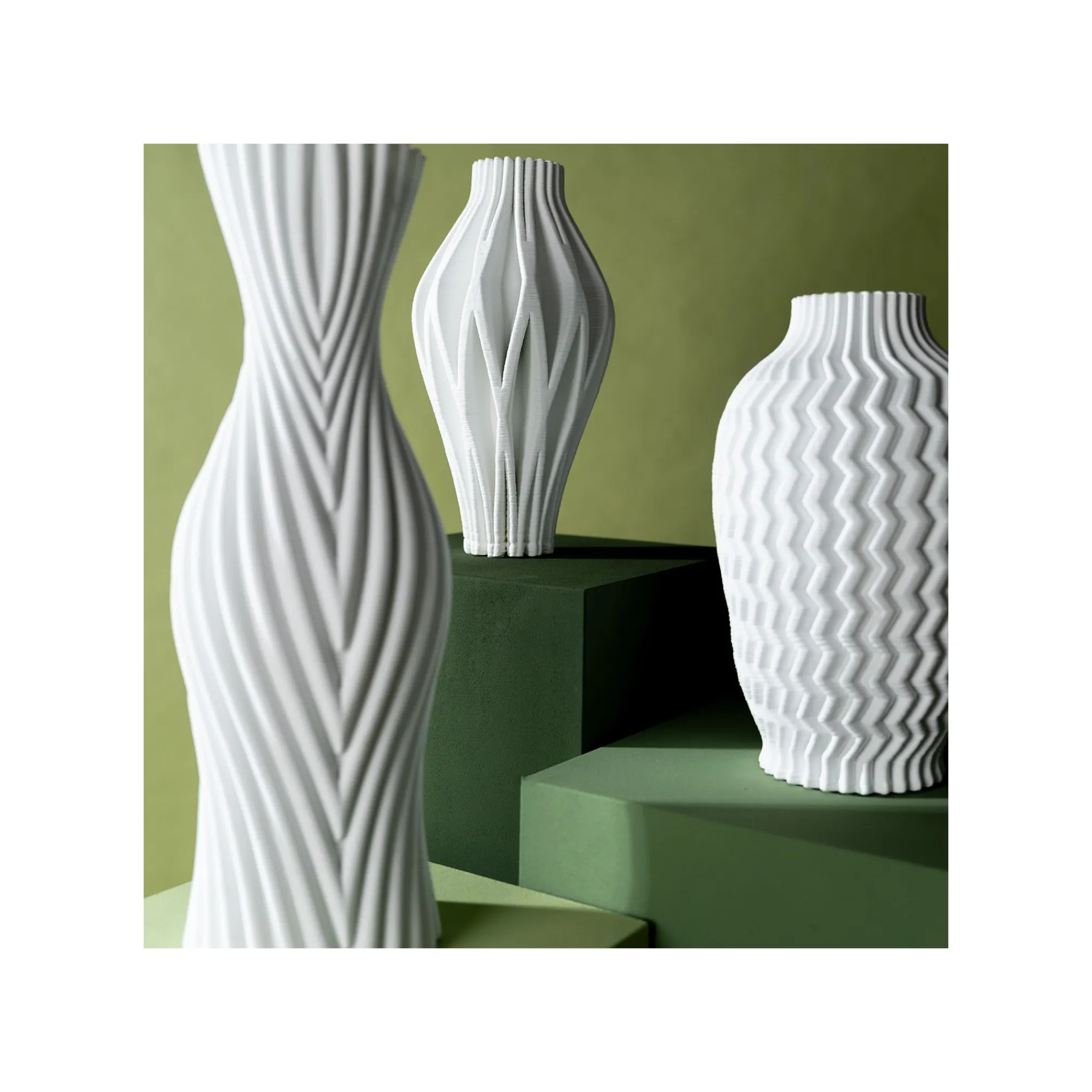 KARE Design Vase Akira 50cm Blanc ^ Vase