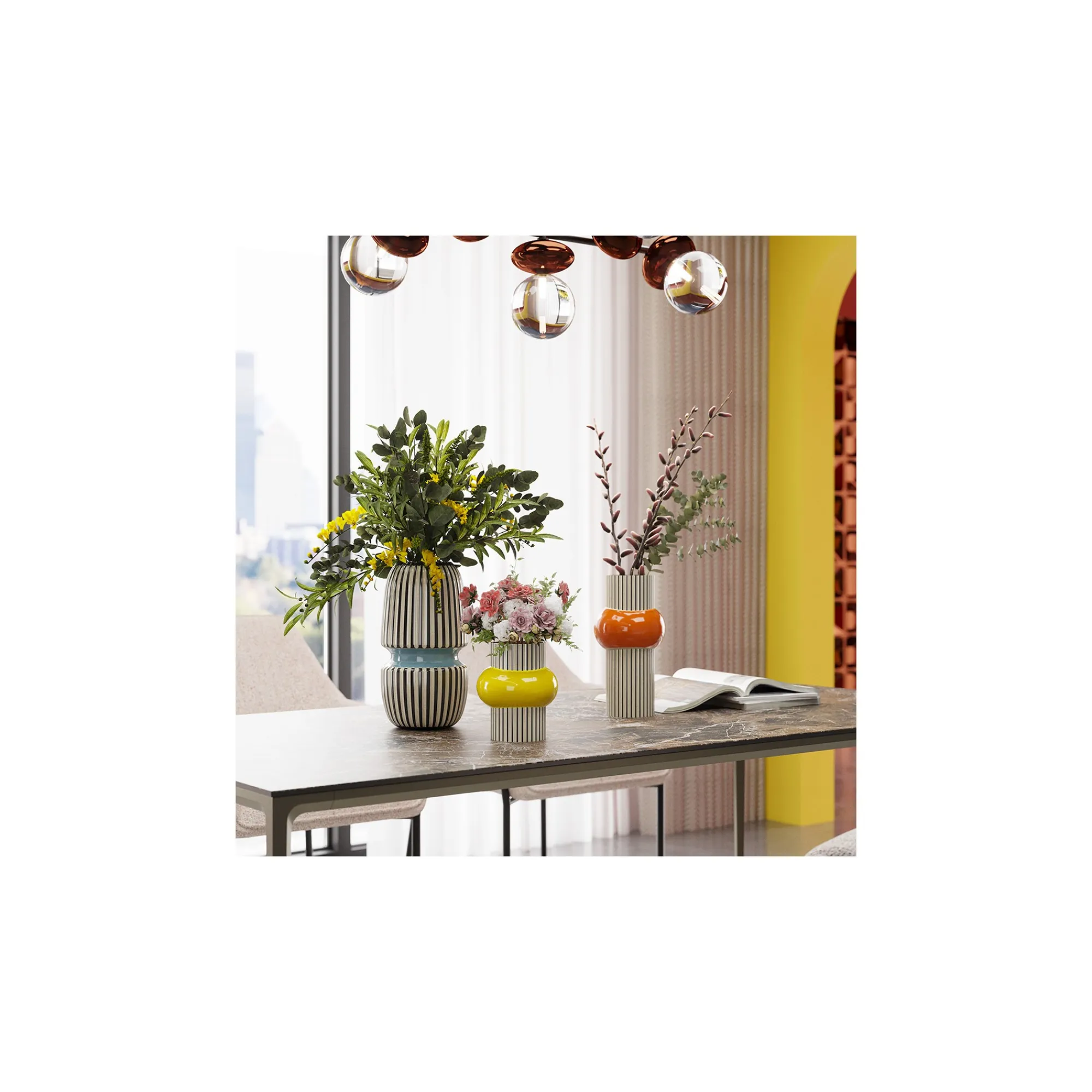 KARE Design Vase Calabria Orange 28cm ^ Vase