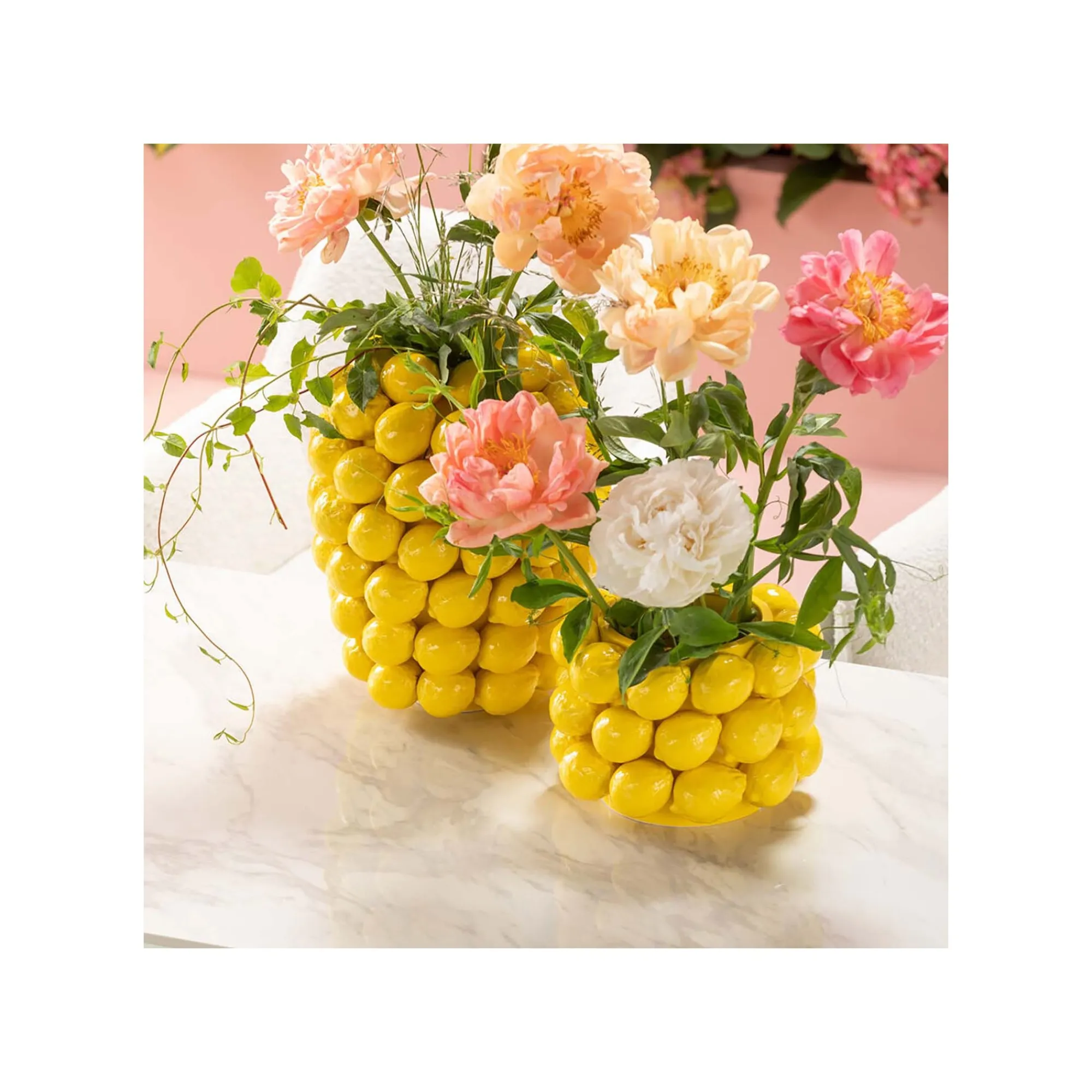 KARE Design Vase Citrons Jaunes 19cm ^ Vase