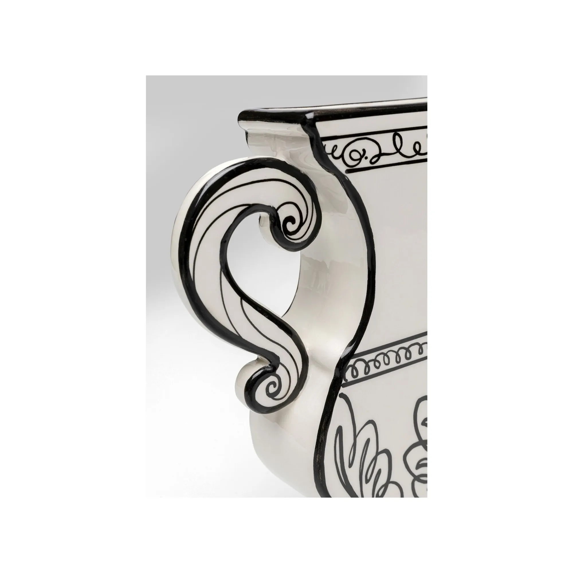 KARE Design Vase Favola Amphore Blanc Et Noir ^ Vase