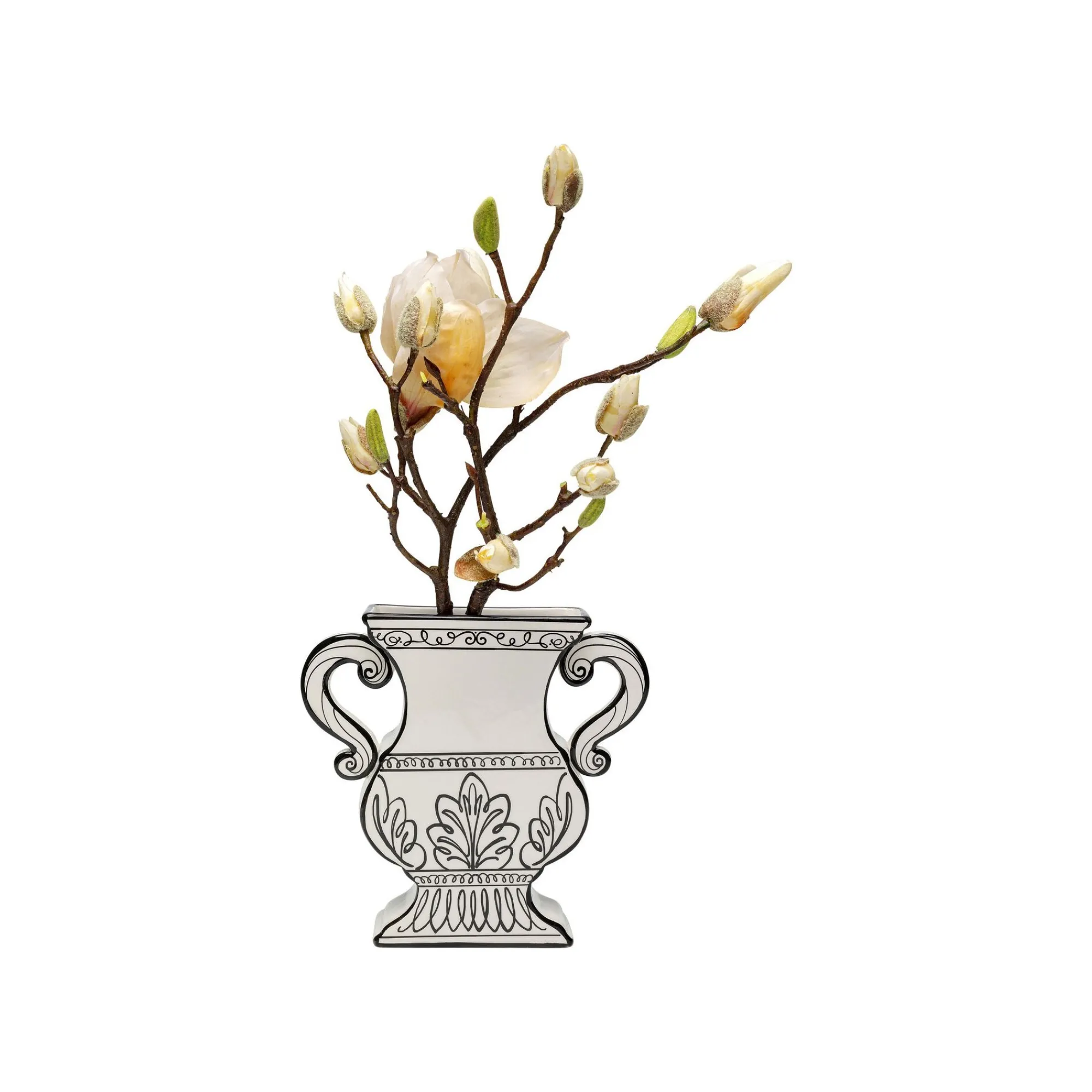 KARE Design Vase Favola Amphore Blanc Et Noir ^ Vase