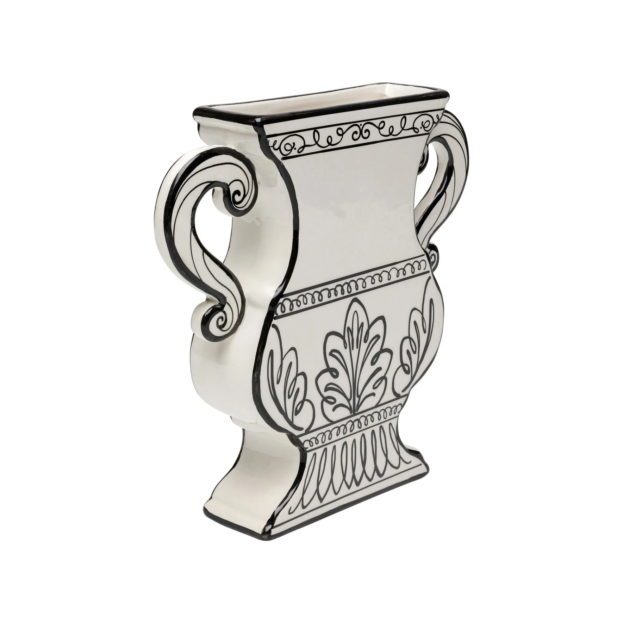 KARE Design Vase Favola Amphore Blanc Et Noir ^ Vase