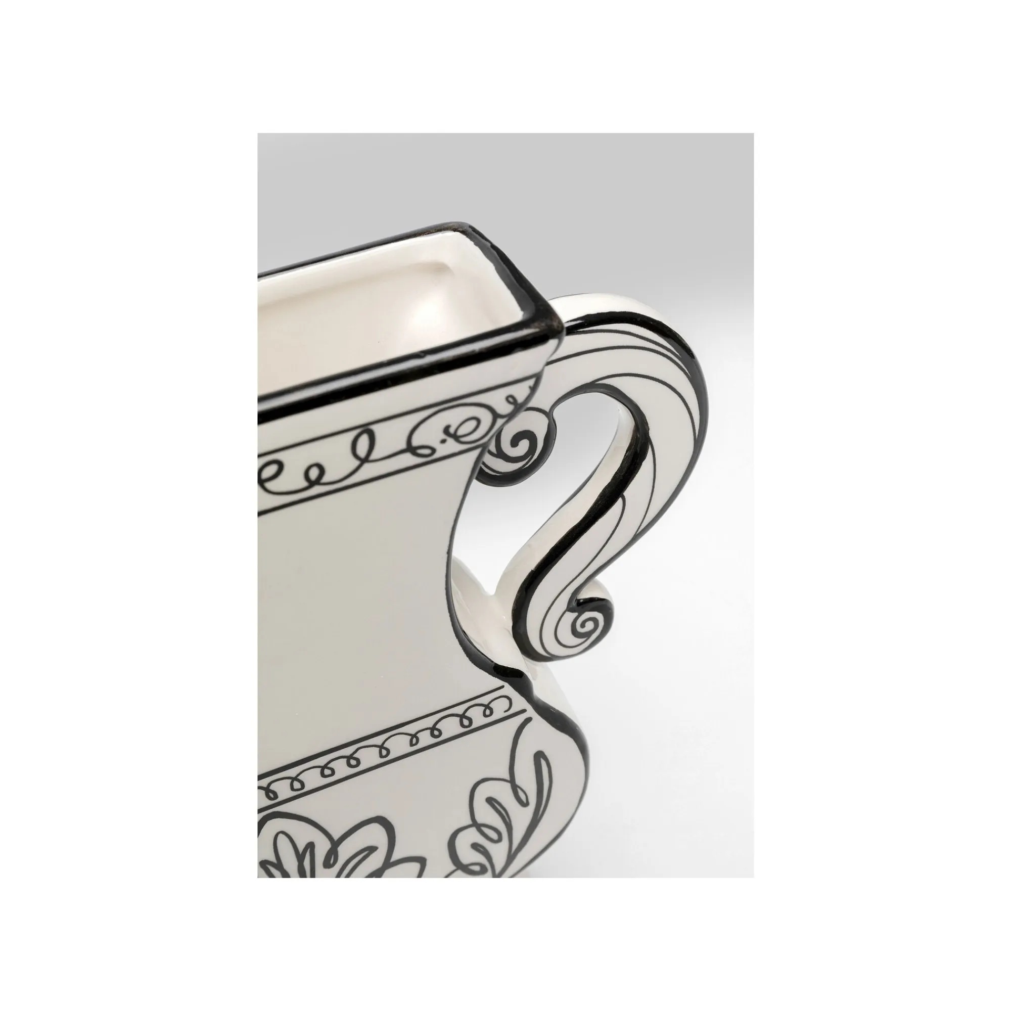 KARE Design Vase Favola Amphore Blanc Et Noir ^ Vase