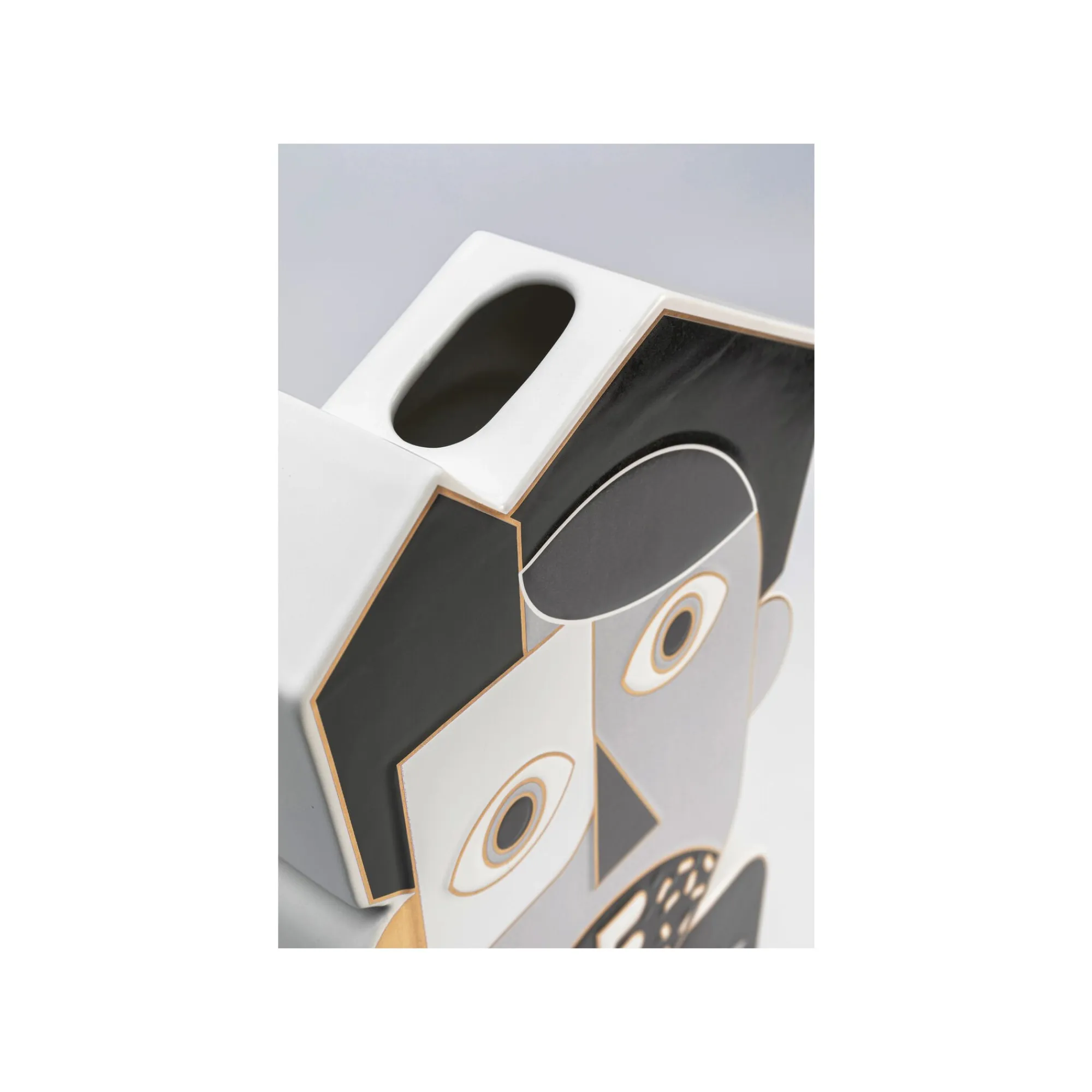 KARE Design Vase Homme Abstrait Gris 43cm ^ Vase
