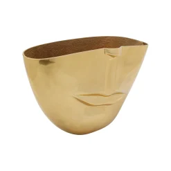 KARE Design Vase Nez Et Bouche Doré 46cm ^ Vase