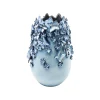 KARE Design Vase Papillons Bleu Clair 35cm ^ Vase