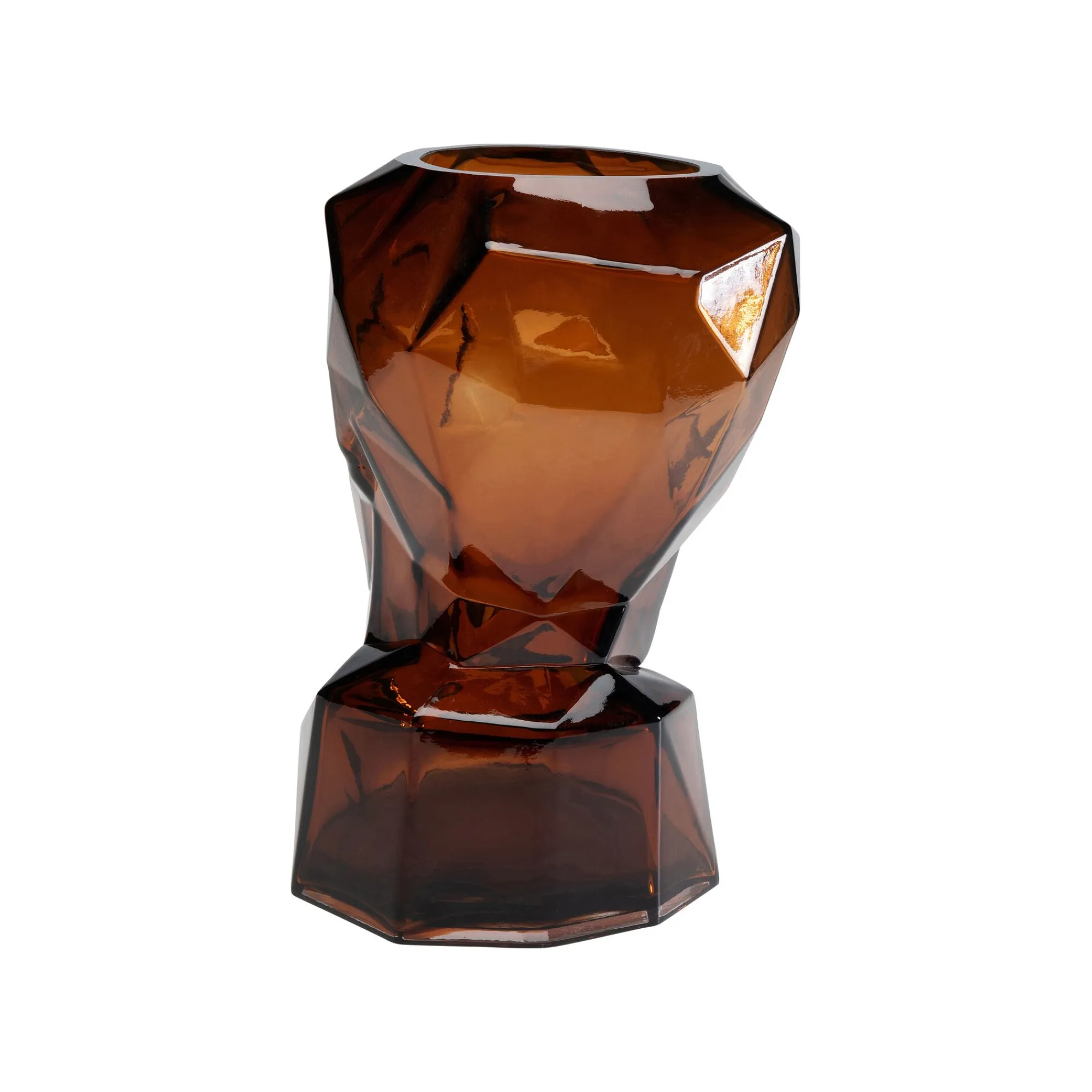 KARE Design Vase Prisma Visage Marron 30cm ^ Vase