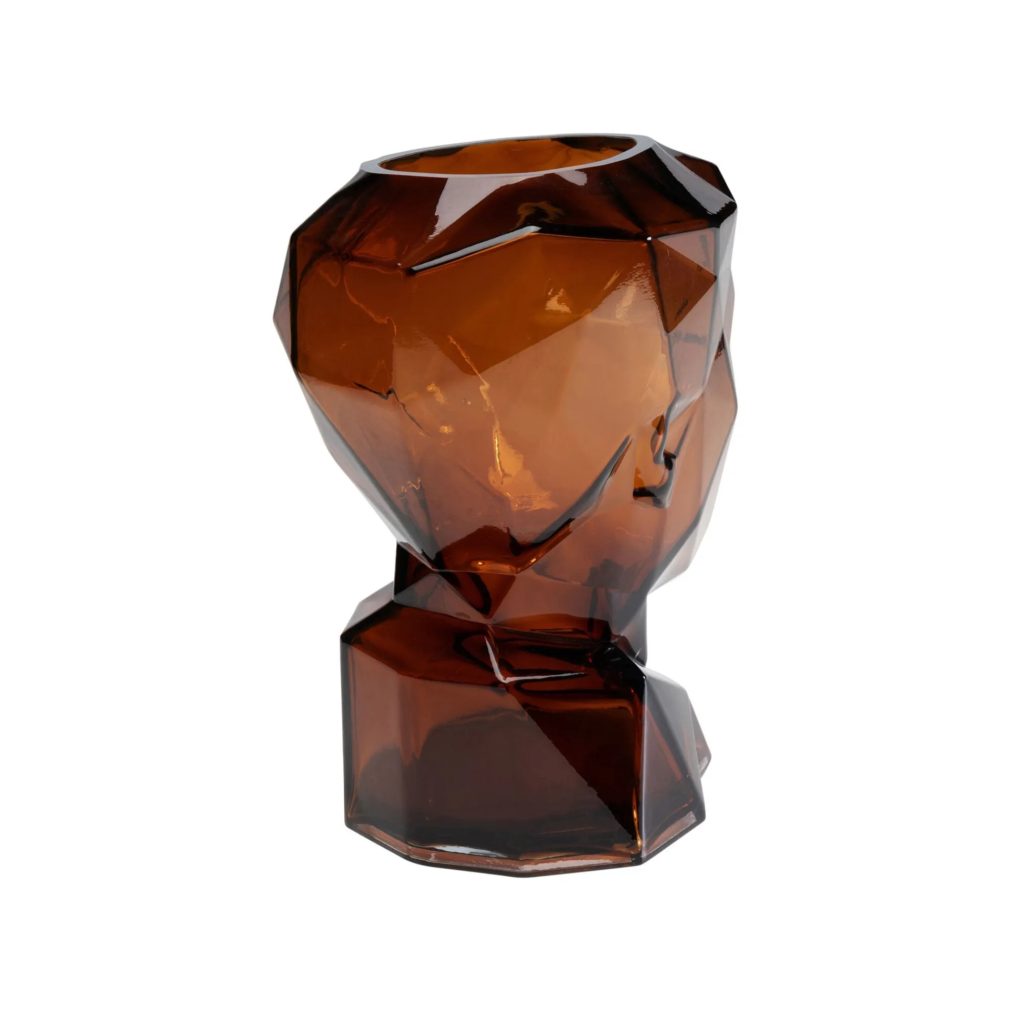 KARE Design Vase Prisma Visage Marron 30cm ^ Vase