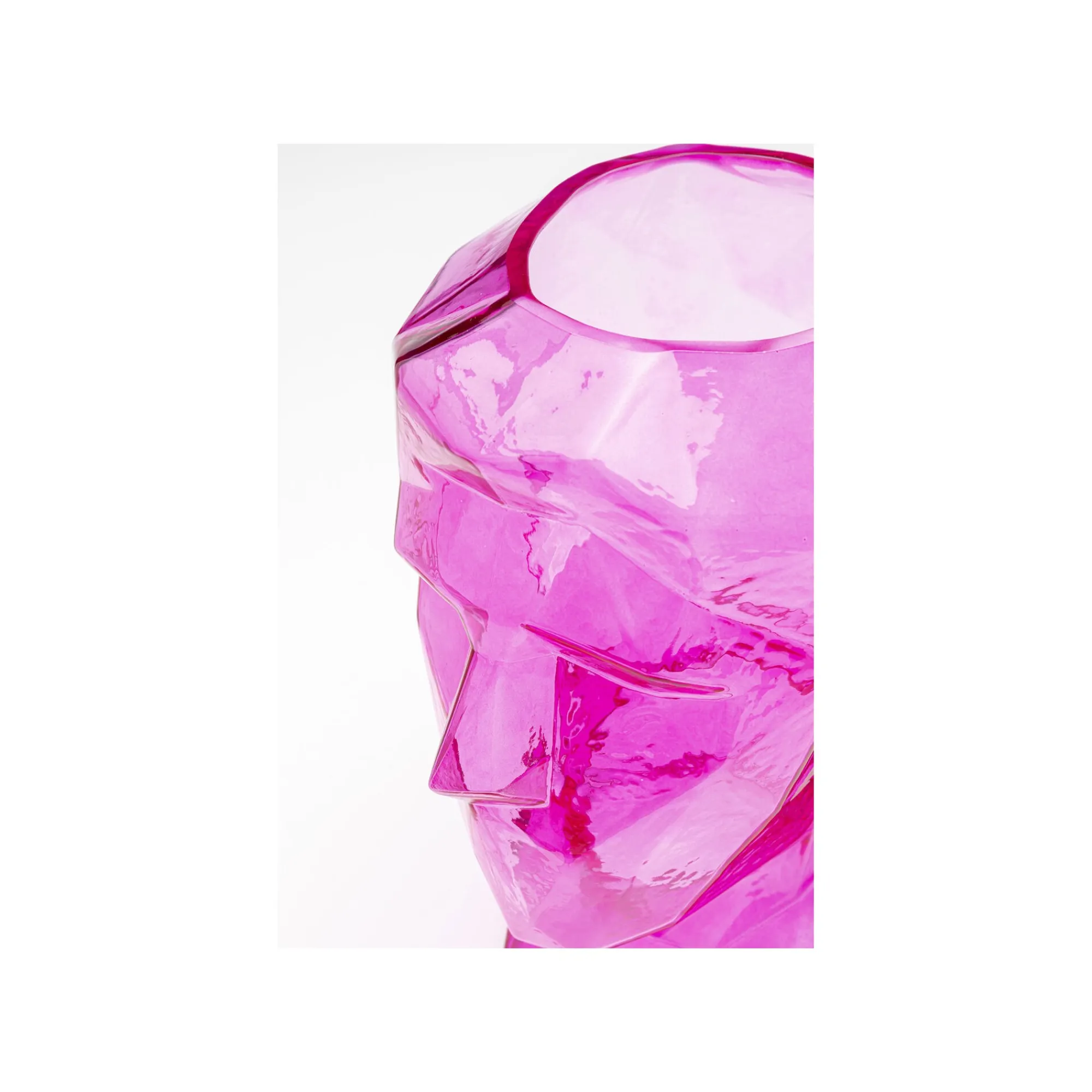 KARE Design Vase Prisma Visage Rose 30cm ^ Vase