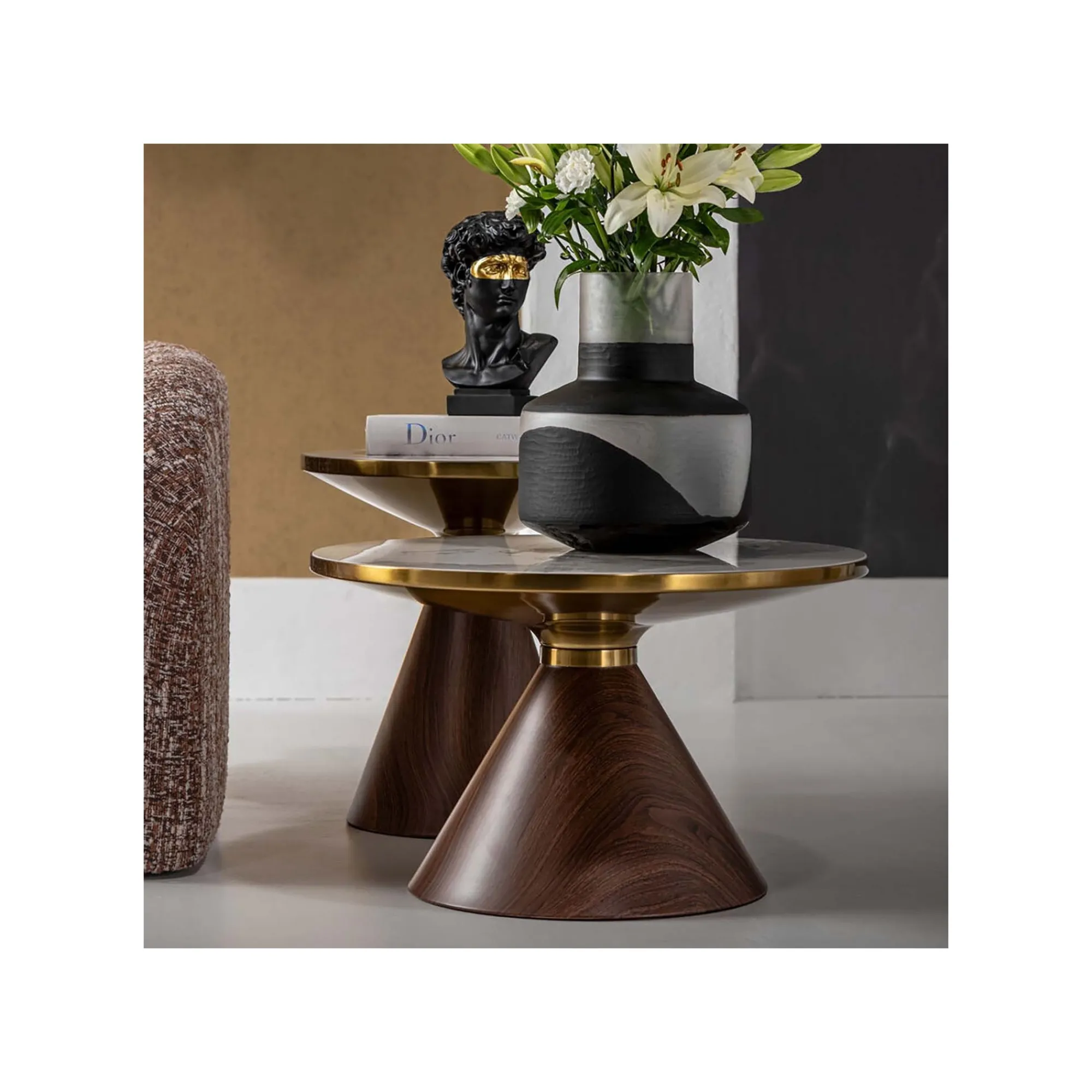 KARE Design Vase Shadow Noir Et Blanc 34cm ^ Vase
