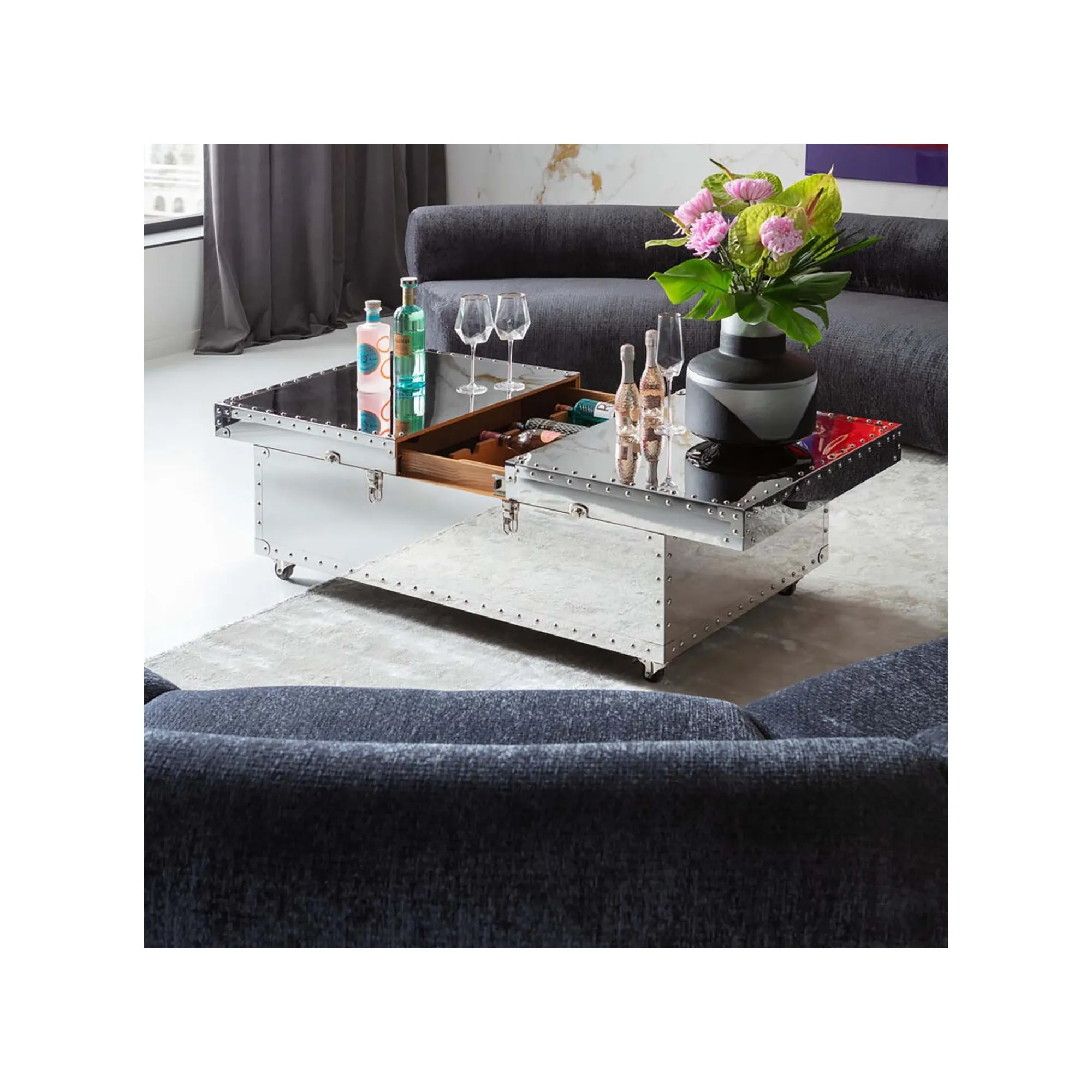KARE Design Vase Shadow Noir Et Blanc 34cm ^ Vase