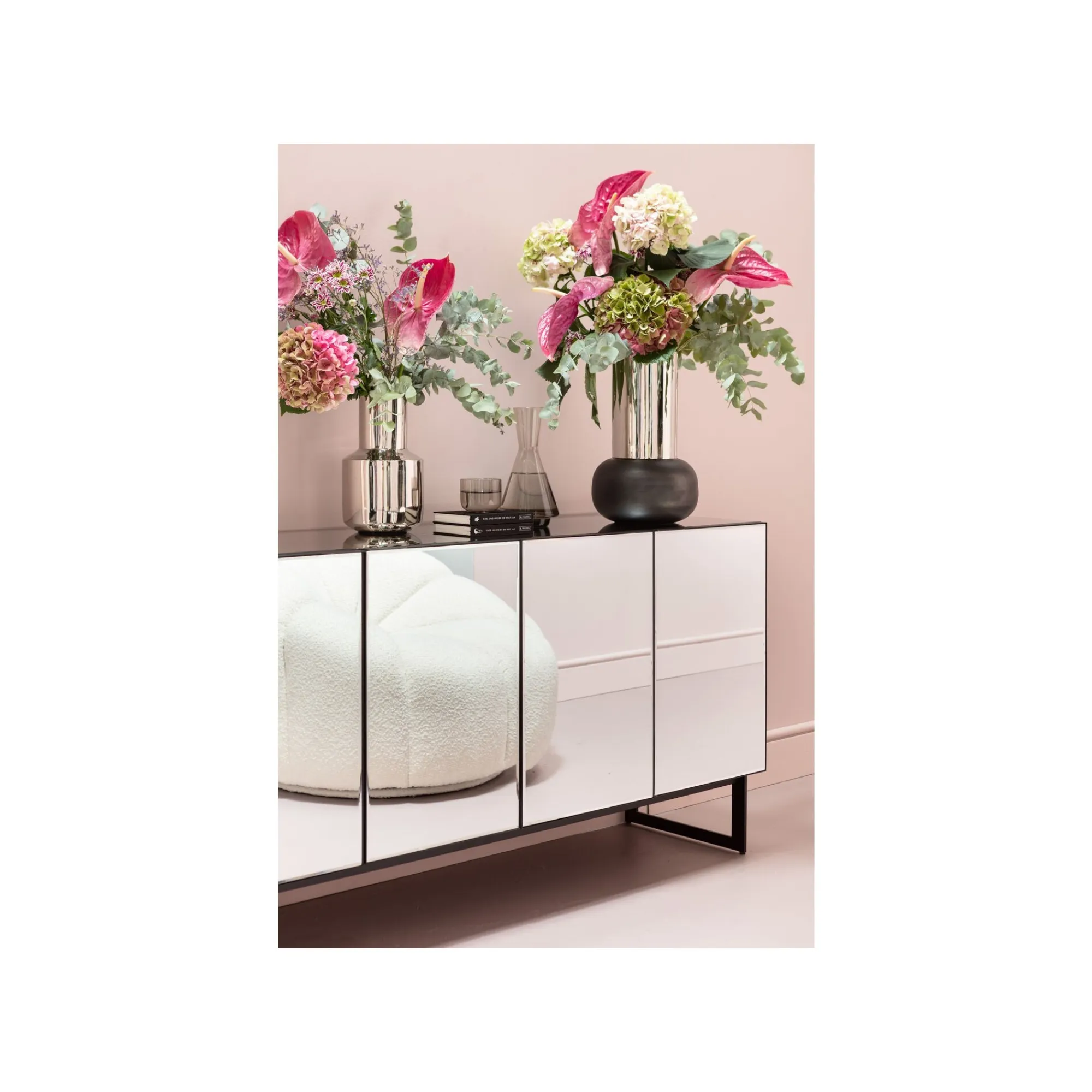 KARE Design Vase Vesuv 42cm Gris Et Argenté ^ Vase