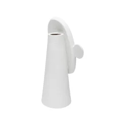 KARE Design Vase Visage Bouclé Blanc 29cm ^ Vase