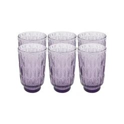 KARE Design Verres à Eau Fogli Violets Set De 6 ^ Vaisselle