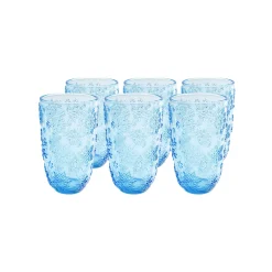 KARE Design Verres à Eau Ice Flowers Bleus Set De 6 ^ Vaisselle