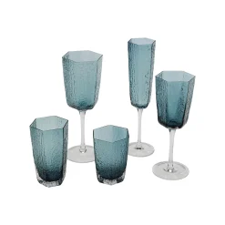 KARE Design Verres à Vin Blanc Cascata Bleus Set De 6 ^ Vaisselle