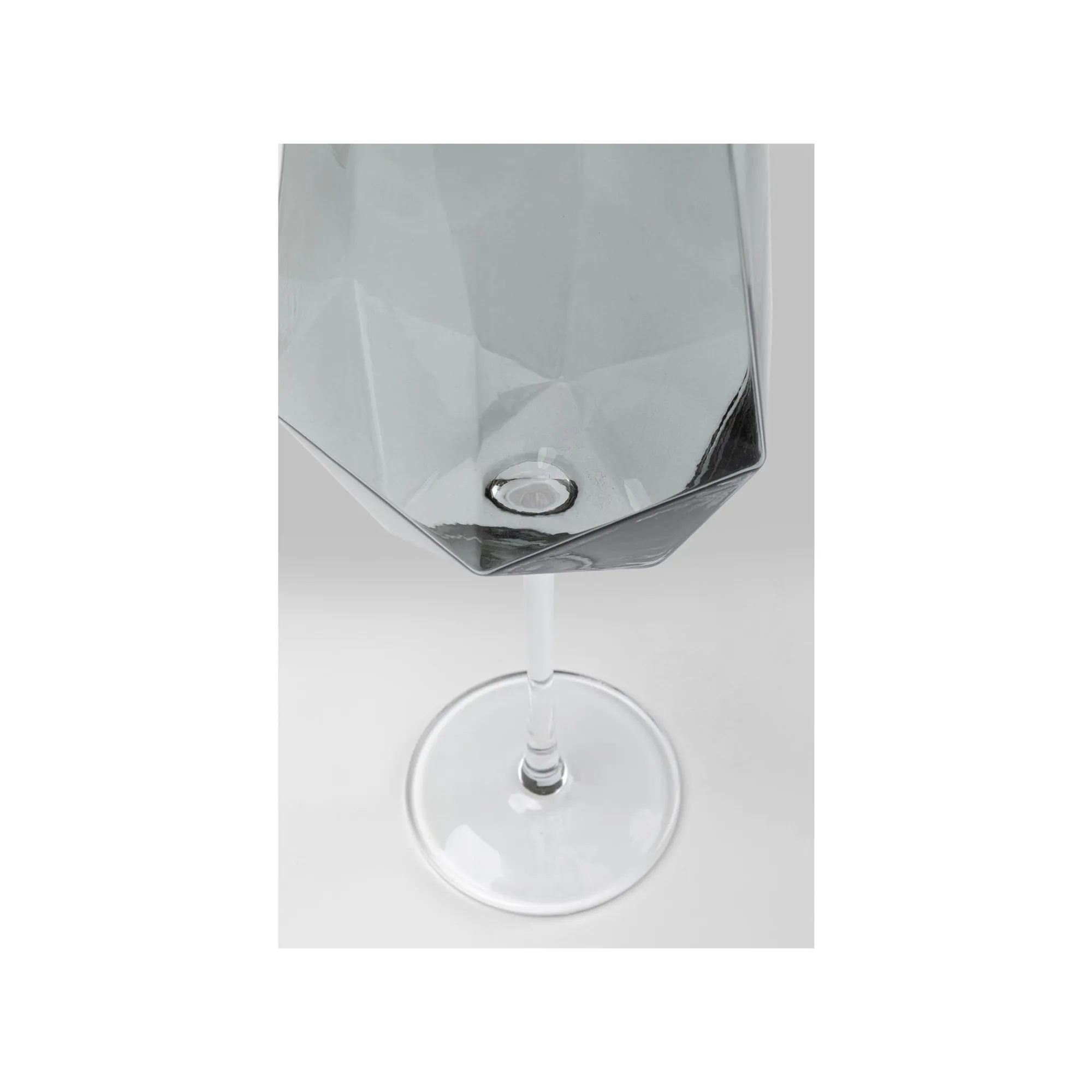 KARE Design Verres à Vin Diamond Fumé Set De 4 ^ Vaisselle