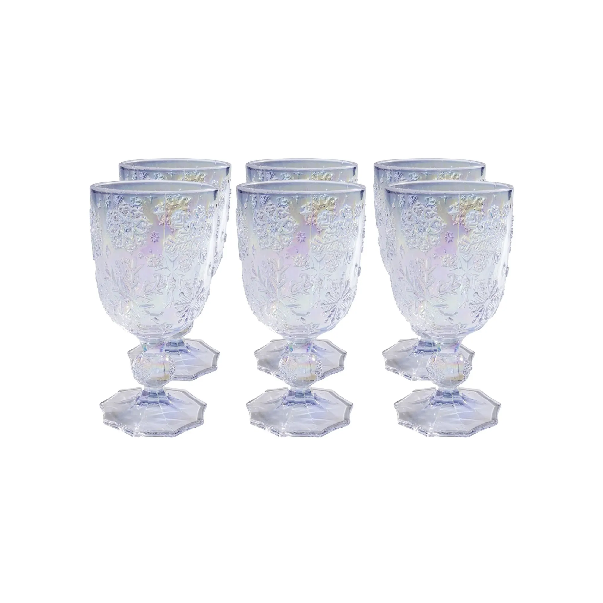 KARE Design Verres à Vin Ice Flowers Violets Set De 6 ^ Vaisselle