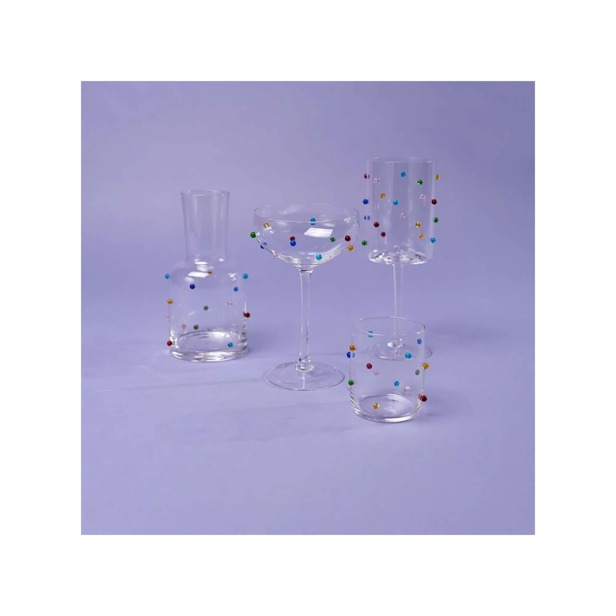 KARE Design Verres à Vin Party Dots Set De 4 ^ Vaisselle