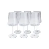 KARE Design Verres à Vin Riffle Set De 6 ^ Vaisselle