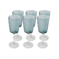 KARE Design Verres à Vin Rouge Cascata Bleus Set De 6 ^ Vaisselle
